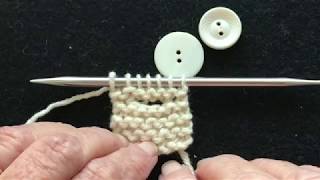 Horizontal One-Row Buttonhole in Garter Stitch (Neat & Easy)