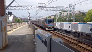 都営6300形6315F 急行日吉行き 多摩川駅到着