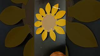 Easy sunflower....🌻🌻🌻 making Idea| paper sunflower for kids #cardideas #craft #shorts