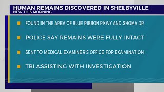 Human remains found in Shelbyville: police