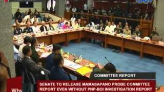 Senate  to release Mamasapano probe committee report  even without PNP-BOI investigation report