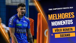 FINAL DO CAMPEONATO PAULISTA 2024/VÔLEI RENATA X SUZANO - MELHORES MOMENTOS