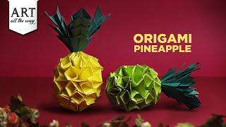 Easy Origami | 3D Origami Pineapple Tutorial | How to Make Paper Pineapple | DIY | @VENTUNOART​