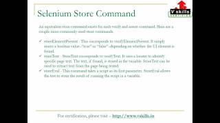 Store command and selenium variable