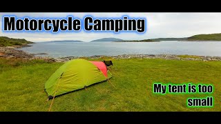 Motorcycle camping, new tent