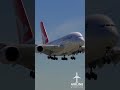 Qantas Airbus A380 Lands in Los Angeles