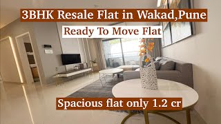 3BHK Resale Flat in Wakad, Pune | Spacious \u0026 Affordable @ ₹1.2 Cr | Property Tour 2025