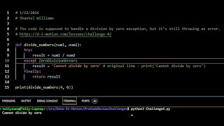 Python Code Review Challenge 4: Fix the Error