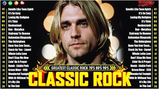 Nirvana, Led Zeppelin, Bon Jovi, Aerosmith, U2, ACDC 🤘 Classic Rock Songs 70s 80s 90s Full Album