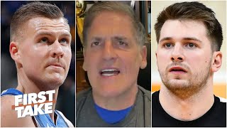 Mark Cuban talks Kristaps Porzingis trade rumors and Luka Doncic calling out the Mavs | First Take
