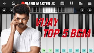 Vijay Top 5 BGM Piano Tutorial | Tamil Piano | Perfect Piano