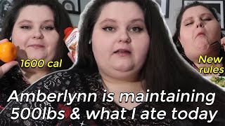 Amberlynn is maintaining 500lbs \u0026 what she eats with a 1600 calorie limit