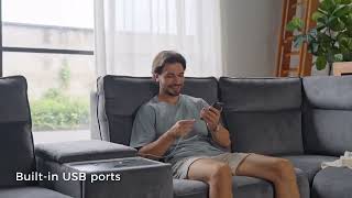 Hulala Home | EliteNest™ Smart Modular Sofa Easy Assembly with Power Recliners