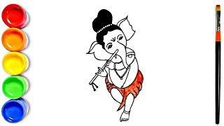 Ganesh Ji  Full Body Drawing | How To Drawing Lord Ganesha | Step By Step Drawing For Ganesh Ji