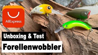 AliExpress Angelköder Test: Wobbler für den Forellenteich