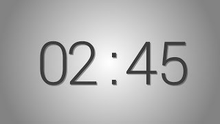 2 Minutes and 45 seconds countdown Timer - Beep at the end | Simple Timer (two min forty-five sec)