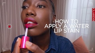 How to apply a water lip stain | Clarins