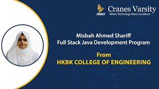 Internship in Full Stack Java Development - Misbah Ahmed Shariff - Cranes Varsity