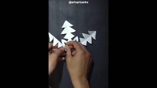 How to make easy paper sonwflake ❄#shorts #craft #papercraft #papercutting #diy