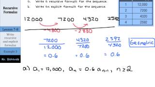 Recursive Formulas