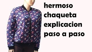 hermoso chaqueta bomber para mujer corte y confeccion