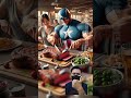 superhero u0026 villain enjoy a meal with their lovers 💥 avengers marvel shorts marvel spiderman ai