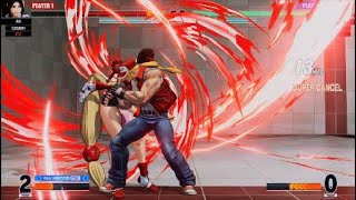 KOF15　チャンピオン　テリー　不知火舞を一瞬で葬る２５HITコンボ