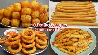 10 Amazing Potato Recipes ! Delicious and Easy ! French Fries !  Potato Sticks ! Potato Snack