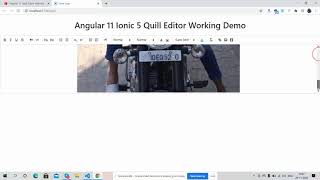 Ionic 5 Angular 11 Quill Editor Working Demo