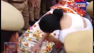 Hundreds of people gather to give their parting respects to the martyr