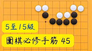 【圍棋必修手筋 045】5至15級