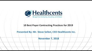10 Best Payer Contracting Practices for 2019