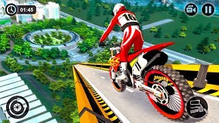 Ramp Moto Stunts - Gameplay Android game - mega ramp motorbike racing game