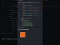 3D Cube animation HTML and CSS tutorial for beginners 2021 #shorts #coding