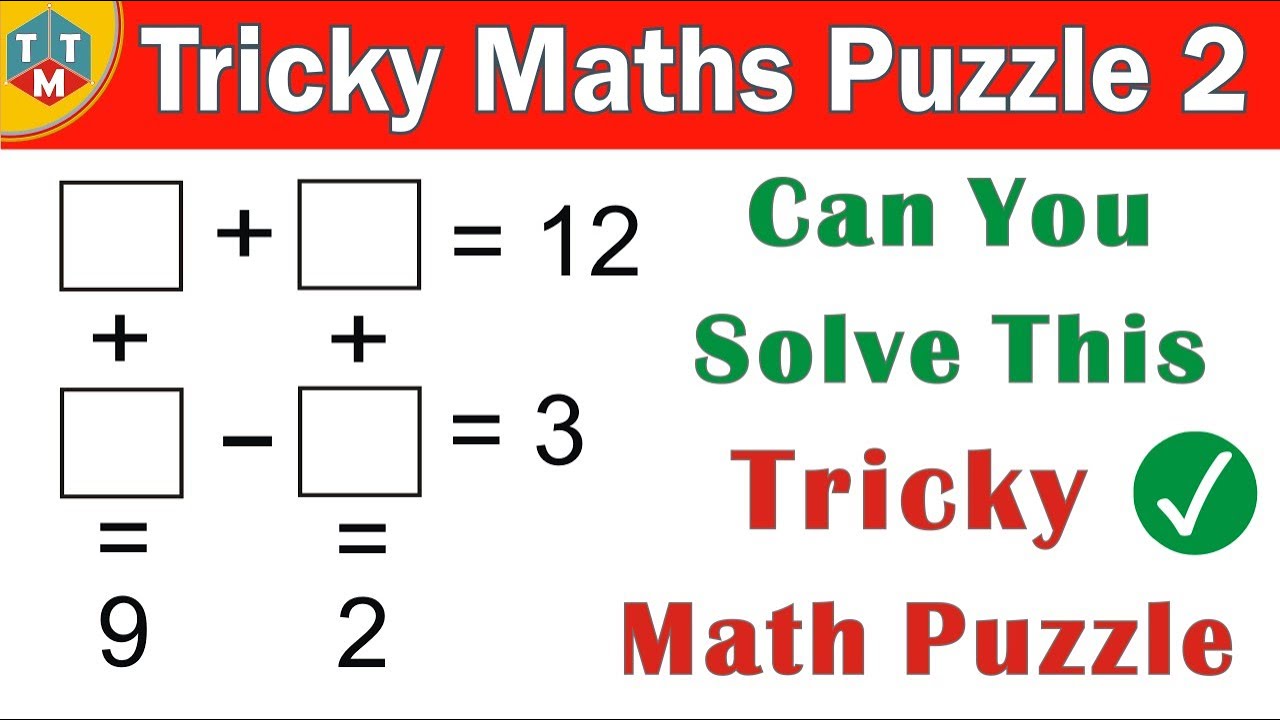 Tricky Maths Puzzle 2 || Can You Solve This Tricky Math Puzzle || Maths ...