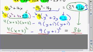 Conic Sections Test Review Problems