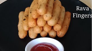 Rava Fingers Recipe/ Crispy Rava Potato Fingers Recipe/ sooji fingers.