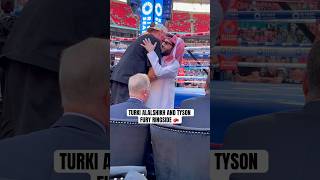 Tyson Fury greets His Excellency at ringside for Anthony Joshua at Wembley #boxing #anthonyjoshua