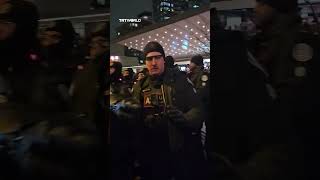Toronto police clash with pro-Palestine protesters outside a Zionist Debate