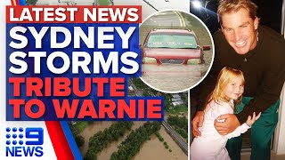 Flood rescue in south-west Sydney, Shane Warne’s family breaks silence | 9 News Australia