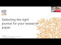 Elsevier Africa |Selecting the Right Journal for Your Research Paper