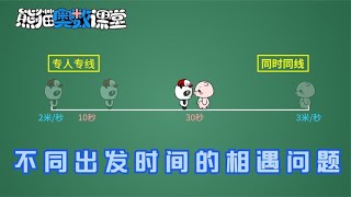 不同出发时间的相遇问题|四年级数学思维训练72 小学奥数视频讲解