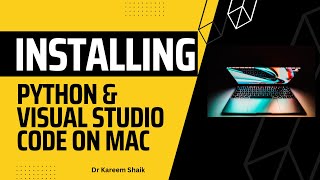How to Install Python and Visual Studio Code on Mac #python #vscode #mac
