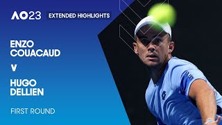 Enzo Couacaud v Hugo Dellien Extended Highlights | Australian Open 2023 First Round