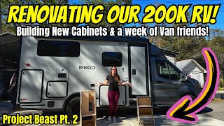 The Van Renovation Continues! | Rebuilding cabinets | Project Beast Pt. 2