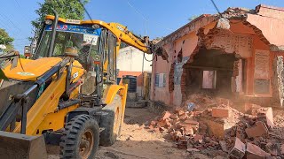 JCB 3DX Xtra Going to Old School Demolished and Crushed in Udangudi | jcb video