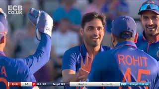 bhuvneshwer Kumar to butler  # ind vs eng 2022#highlights #stumps fliying