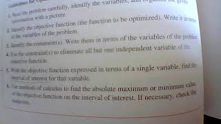 Calculus I Optimization Problems (4 4 notes)