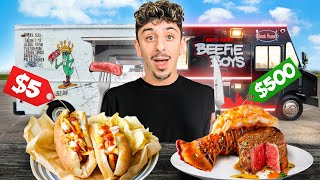 Eating At ONLY Cheap VS Expensive Food Trucks!