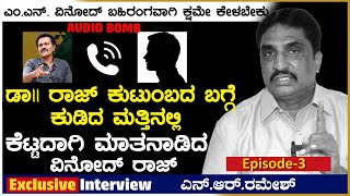 ಡಾ|| ರಾಜ್ ಕುಟುಂಬದ ಬಗ್ಗೆ ಕುಡಿದ ಮತ್ತಿನಲ್ಲಿ ಕೆಟ್ಟದಾಗಿ ಮಾತನಾಡಿದ ವಿನೋದ್ ರಾಜ್ ಆಡಿಯೋ ಬಾಂಬ್! || NR Ramesh.